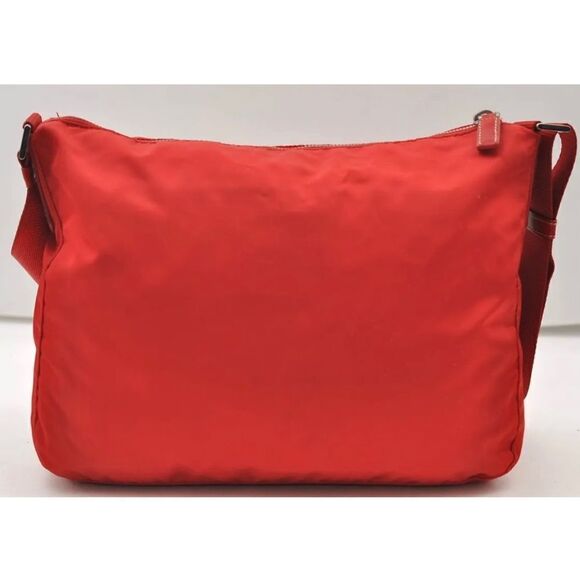 PRADA Nylon Leather Shoulder/Crossbody Bag Red 💼 #1 - Picture 4 of 14